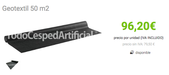 Accesorios para césped artificial- Malla geotextil 