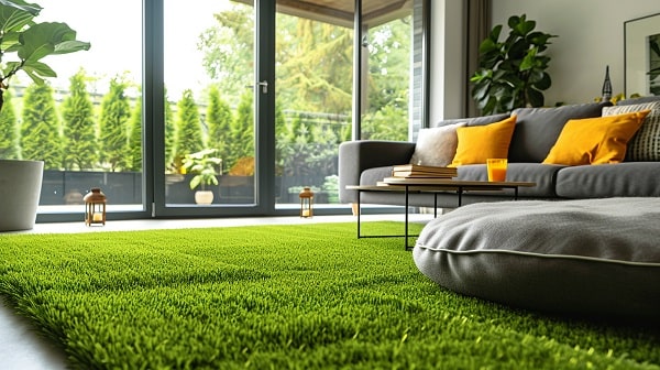 cesped artificial para interiores dentro de casa