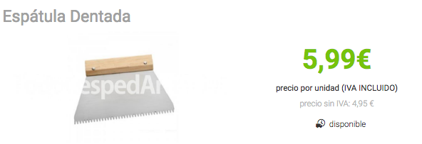 accesorios para instalar cesped artificial- espatula dentada