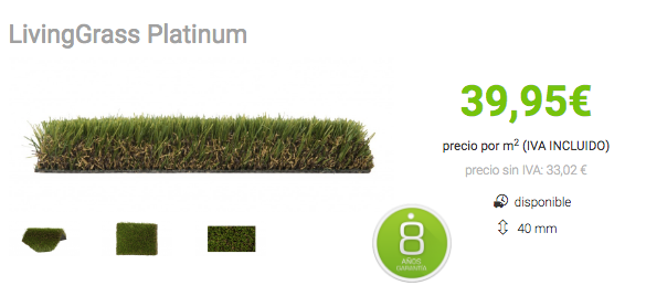 modelo de cesped artificial livingrass platinum